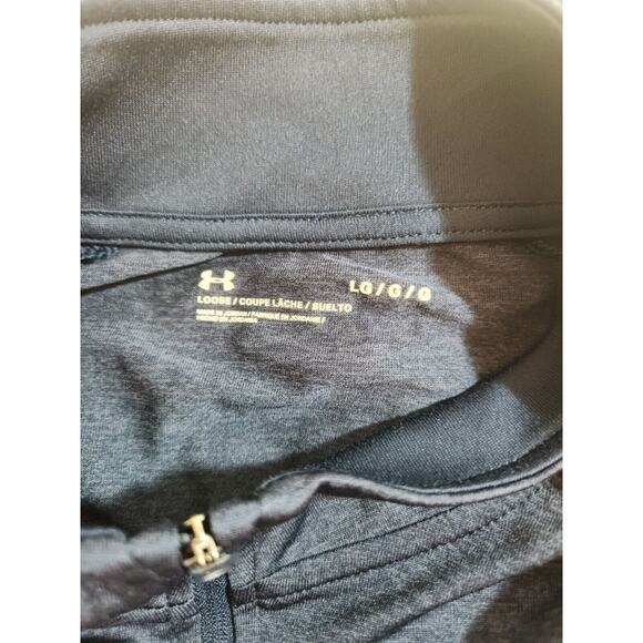 Under Armour Sweater Mens Large Blue Heatgear Loose 1/4 Zip Athleisure Pullover - Picture 4 of 11